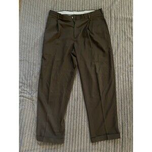 Alexander Julian Colours Men's Brown Dress Slacks 36x30